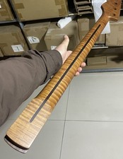 SS 21 frets Roasted flame Maple Electric bass neck P bass neck nut 42 Rosewood