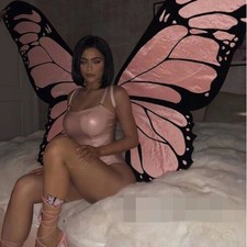 Womens Butterfly Wings Cape Headband Adult Fairy Pixie Cloak Fancy Dress Costume