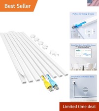 Elegant 8-Piece Cable Cover Kit - 113" Self-Adhesive Cord Concealer for Homes