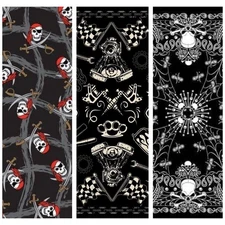 Skull Bandanna Bundle Made in USA Pack of 3