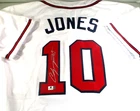 Chipper Jones / Autographed Atlanta Braves White Custom Baseball Jersey / COA