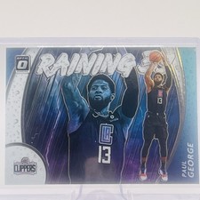 Paul George 2020-21 Panini Donruss Optic Raining 3s #14 Los Angeles Clippers