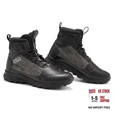 Motorcycle Riding Shoes for Men Lightweight Protective Boots with 9.5 Black