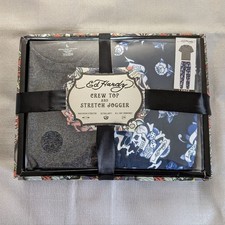 Ed Hardy 2 Piece Tattoo Print Top and Jogger Set Mens Size Large NEW 