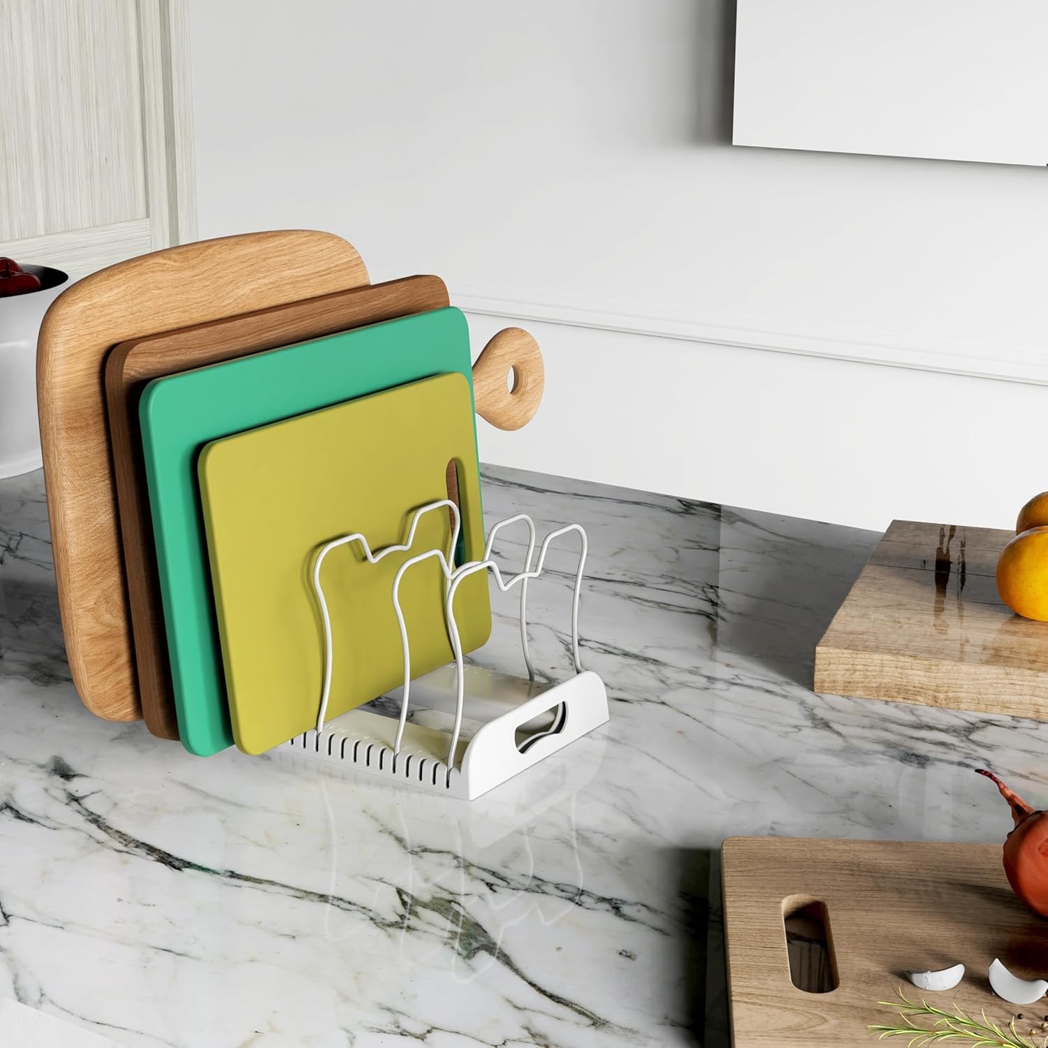 Expandable Pan Organizer for Pots Pans Lids Bakeware 10 Adjustable Compartments