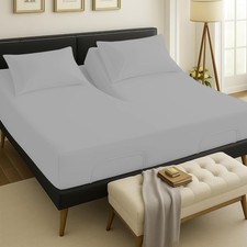 Luxury Split Head King Size 4 Piece 100 Egyptian Cotton Split Top Sheets for...