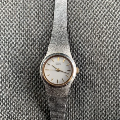 Vintage Seiko Quartz Watch Womens 16mm Gold Tone 1400-0089 New Battery 6.5"