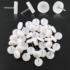 40 Pcs White Sliders for Chair Legs Nylon Slider Glides Table Feet Furniture