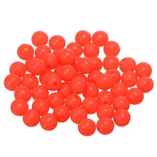 Fishing Beads Glow Soft Plastic Fish Rigs 8 mm for Catfish (1000 Pack, Red)