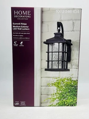 HDC || Summit Ridge 13.13in Zinc LED Outdoor Wall Sconce || Dusk-to-Dawn || - Image 1 of 4