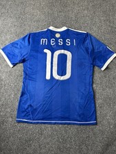 Mens Soccer Lionel Messi #10 Argentina Blue Away Jersey 2009, Size L