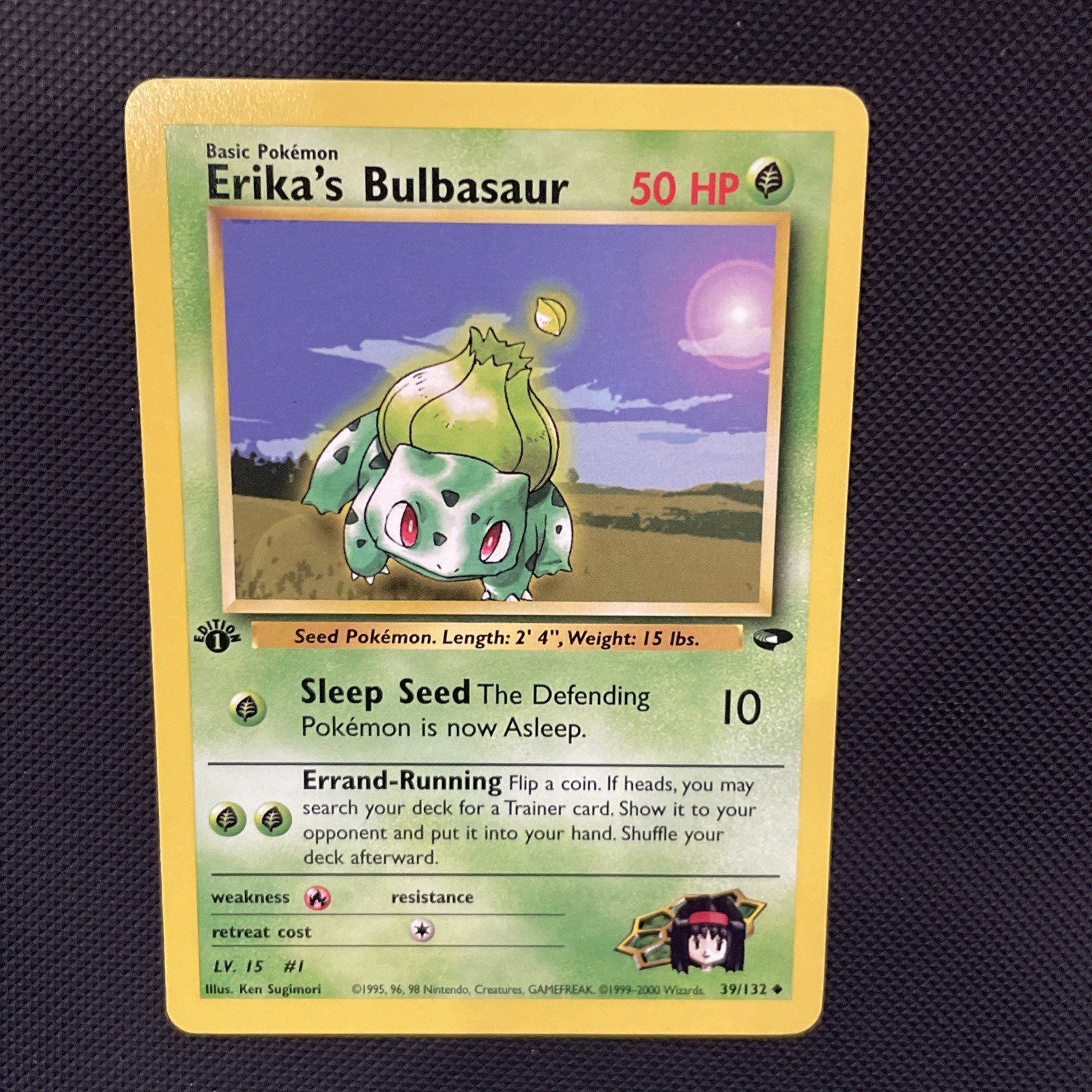 Erika's Bulbasaur 39/132 Uncommon Gym Challenge Pokemon 1st Edition 