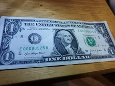 Zip Code $1 Federal Reserve Note Fort Collins and Timnath CO 80525 E00080525B