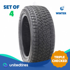 Set Of 4 Used 26550r20 Bridgestone Blizzak Dm-v2 107t - 7.5-932