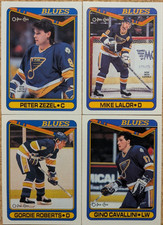 Lot of 6 1990 O-Pee-Chee St. Louis Blues Hockey Cards Zezel Cavallini Lalor +