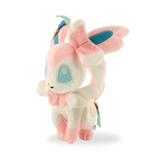 Pokémon Sitting Sylveon Plush Toy 9" Eeveelution Fairy Type Soft Collectible