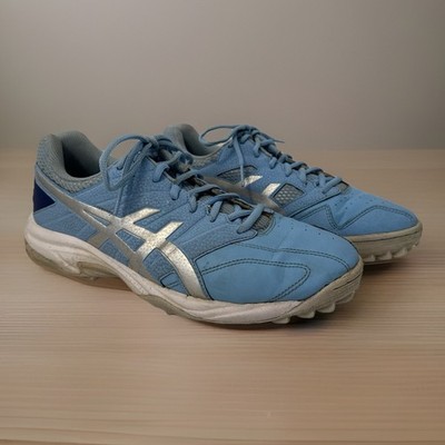 ASICS Womens Gel-Lethal MP 7 Blue Bell/Silver Field Hockey Sneakers Sz 9.5 P666Y