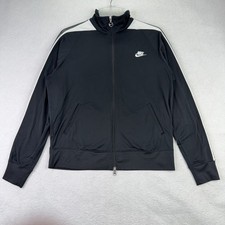 Nike Boys Track Jacket XL Black Polyester Two Way Zipper Athleisure Soccer