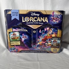 Lorcana Azurite Sea Stitch Collector's Gift Set Disney NEW TCG 4 Booster Packs