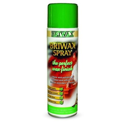 Briwax Sprühwachs Clear Satin Finish Easy to Use Clean & Revitalise 400ml Aerosol