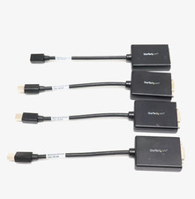 Lot of 4 StarTech MDP2VGA Mini DisplayPort to VGA Adapter Black