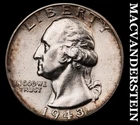 1943 Silver Washington Quarter - Scarce  High Grade  Lustrous  #i6427