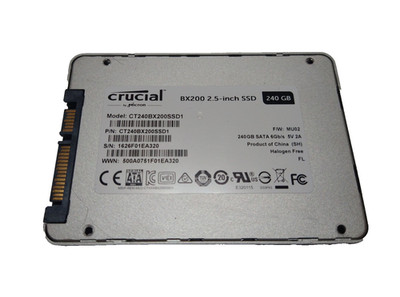 CRUCIAL 240GB SSD SATA BX200 CT240BX200SSD1 S/N: 1626F01EA320 #NFP3040