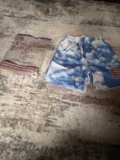 Eric Emanuel Mens Blue/White Tie-Dye Mesh Ath...