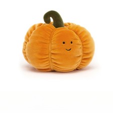 Jellycat Vivacious Vegetable Pumpkin Rare & Retired Plush Toy New w/Tag Dust Bag