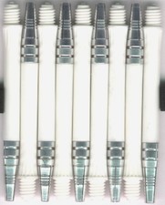 2in. 2ba White Alamo Nylon Dart Shafts: 3 per set