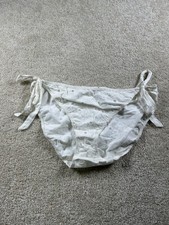 American Eagle Women's White Bikini Bottoms Size XL Cotton