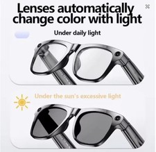 AI Smart Glasses 8MP Camera Bluetooth Open Ear Translation 1200P HD