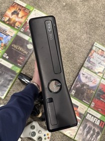 Xbox 360 S Black Console & Games Lot + Controllers - Resident Evil 5/Left 4 Dead