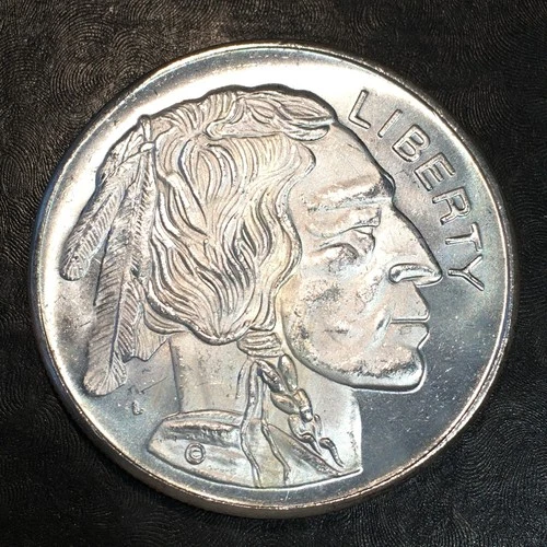 1oz Silver Bullion Buffalo and Indian Style WE COMBINE SHIPPING #R855