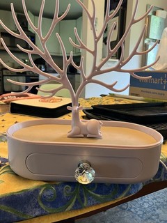 Lilac Purple Deer Antler Earring Tree With Drawer From Amazon 12in X 11in