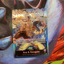 2024 One Piece Trading Card Game Ace & Newgate Foil Leader #ST22-001