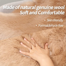 Premium Genuine Fur Sheepskin Rug Real Australia Sheepskin Natural Luxury Flu...