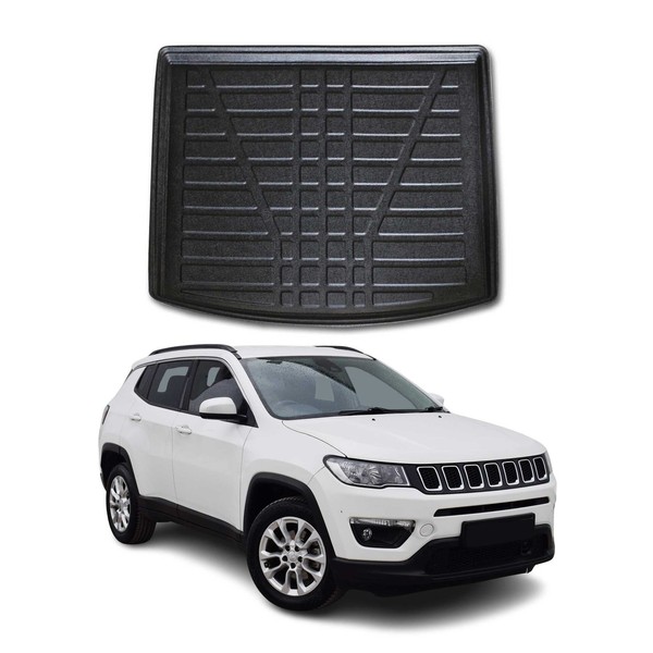 Kofferraumwanne Laderaumwanne FüR Jeep Compass 2017-2025 Gummi TPE Schwarz-image