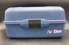 ArtBin Blue Plastic Craft Organizer Storage Box Lift-Out Trays Dividers Handle