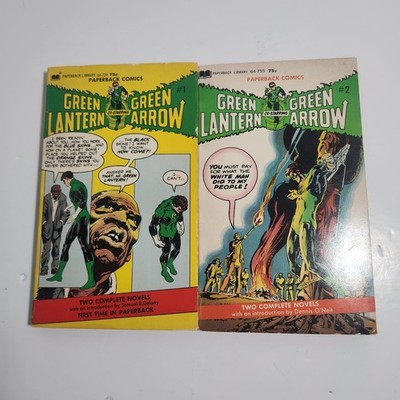 Green Lantern Green Arrow Vol 1 & 2 DC Comics Paperback Lot Vintage Comic TPB