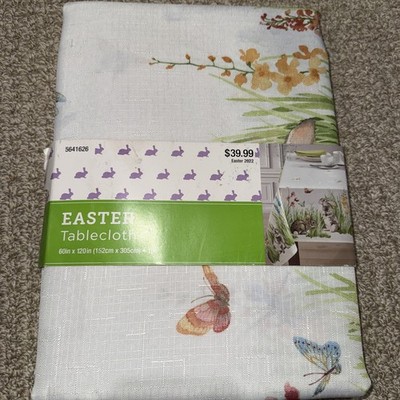 Easter Tablecloth Bunnies Spring Pattern 60x104 Rectangle 2022 New Hobby Lobby