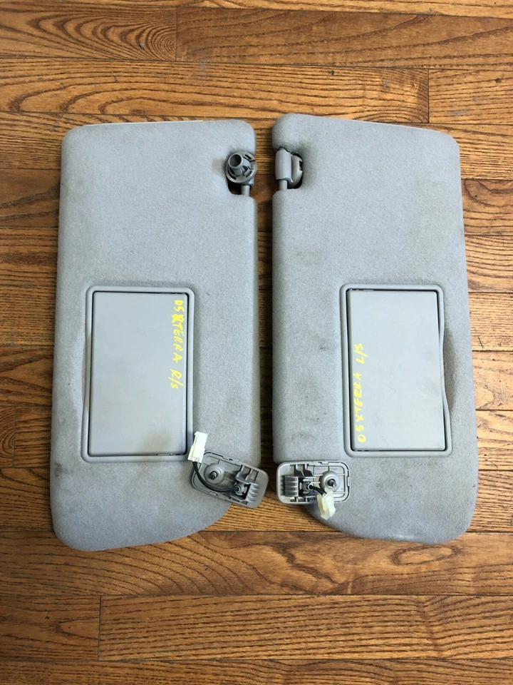 2005-2007 NISSAN XTERRA OEM Driver Left Passenger Right Sun Visor Set Gray Cloth Foto 2 de 4