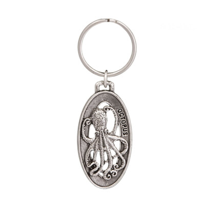 Creative Pewter Designs Octopus Pewter KeyChain, Key Fob, A154KC