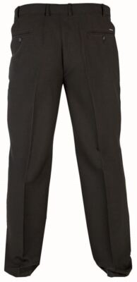 D555 Herren Große Größe Flexi Taille Formelle Hose in Schwarz (MAX)