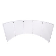 ProX XF-LUNAWH LUNA Curved 5 Panel White DJ Facade Booth Black White Scrims Bag