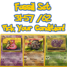Fossil set Pokémon Cards Common & Uncommon 31-57/62 Pick Condition - UK