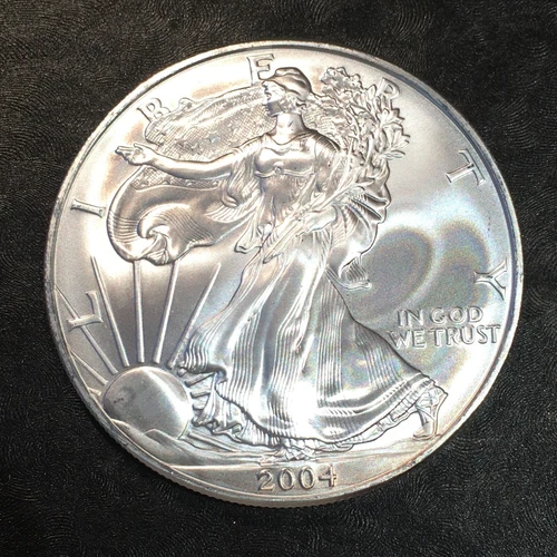 2004 Uncirculated American Silver Eagle US Mint Issue 1oz Pure Silver #o222