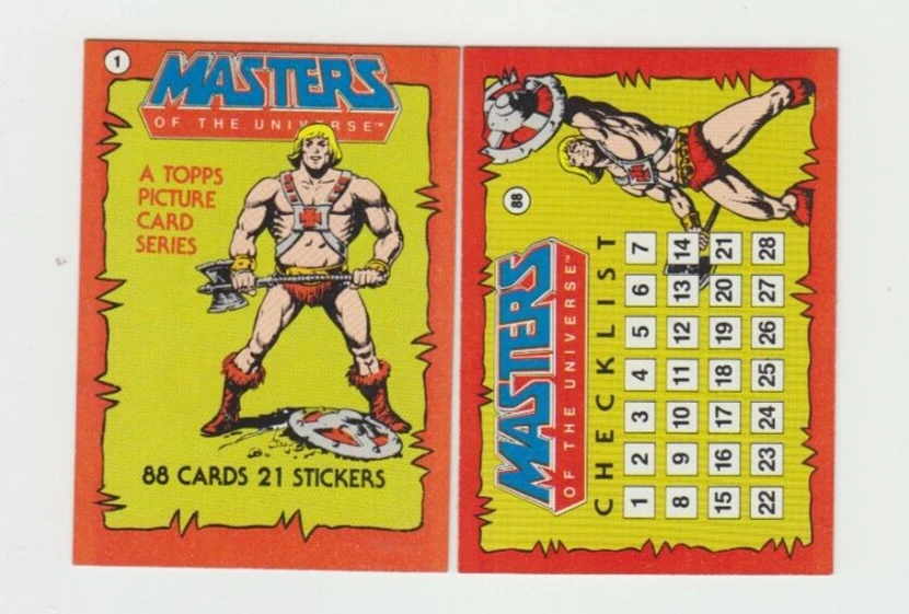 1984 Topps Masters of the Universe Trading Card Complete Set 1-88 No Stickers - Bild 1 von 1