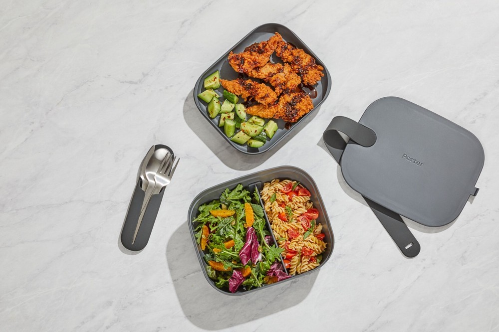 Insulated Bento Lunch Box with Adjustable Silicone Strap for Meal Prep