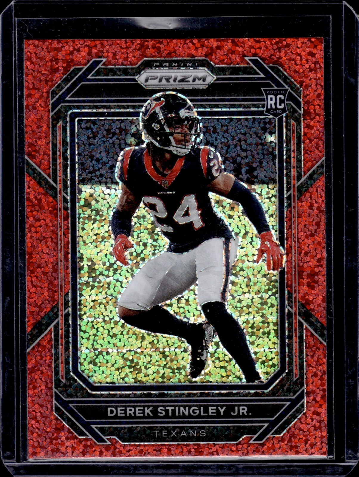 2022 Panini Prizm #369 DEREK STINGLEY JR. Red Sparkle Rookie Texans RC SP